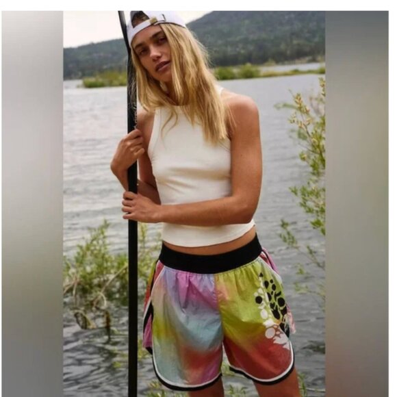 Free People The Long Shot Printed Shorts - Buti Logo - Picture 3 of 8